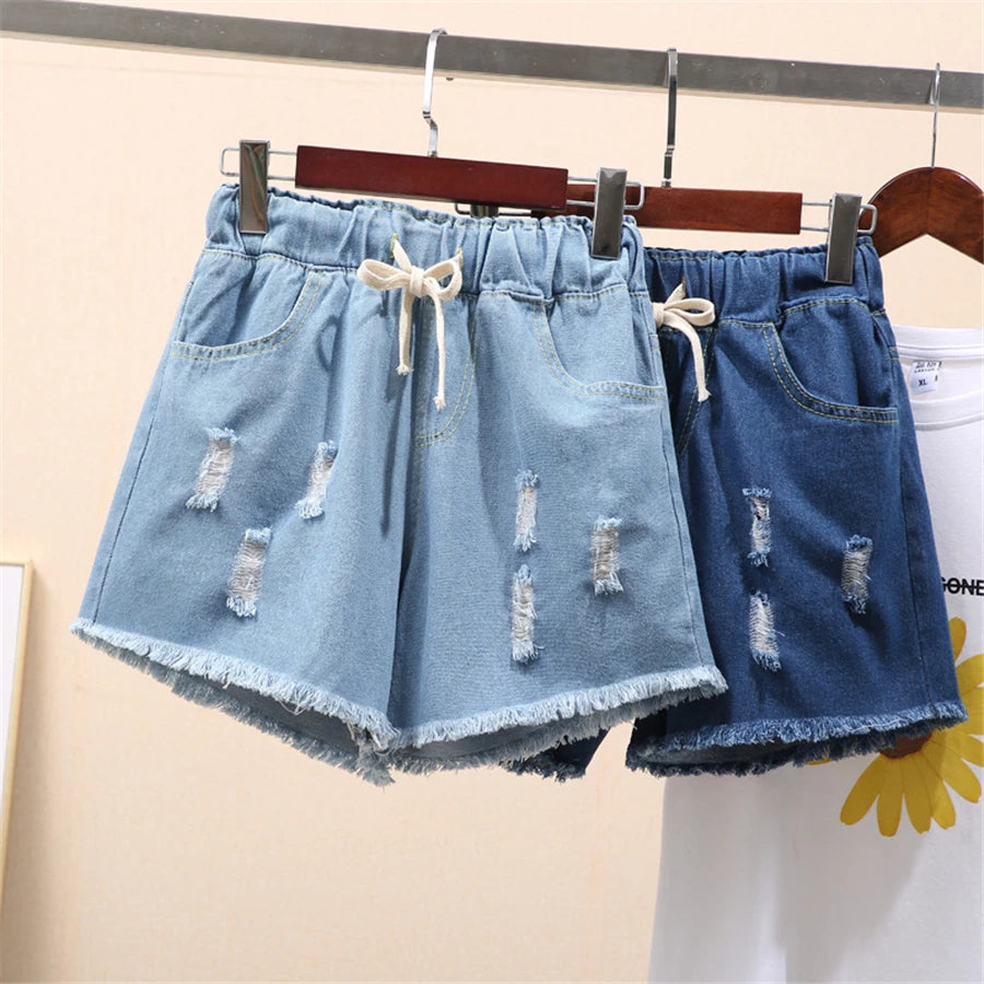 Plus Size Jeans Short Casual Stijlvol Zomerbroek