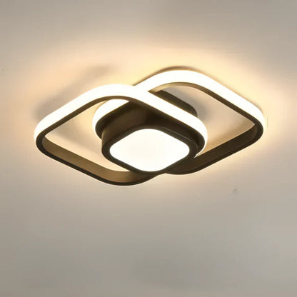 LED Plafondlamp Dubbel Ring Design Modern Dimbaar