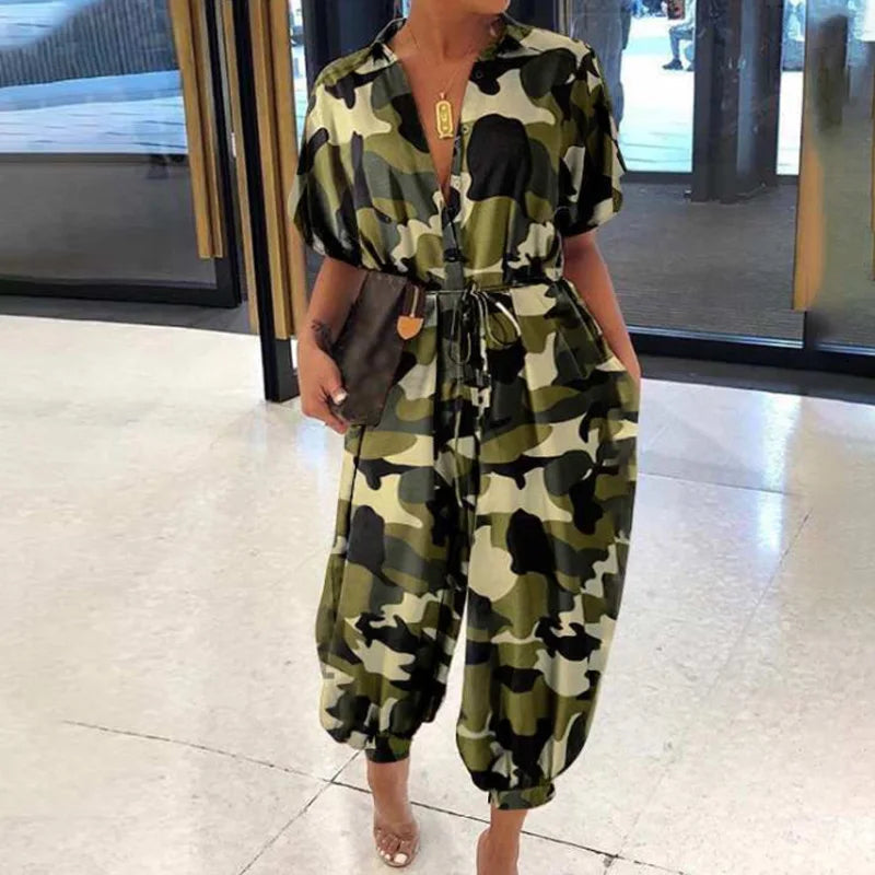 Plus Size Jumpsuit Comfortabel Retro Stijl