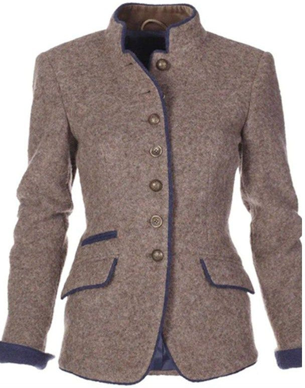 Elegante Dames Jas in Effen Kleur – Tijdloos & Stijlvol