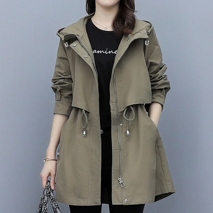 Dames Parka Jas Met Capuchon Koreaanse Stijl Modern