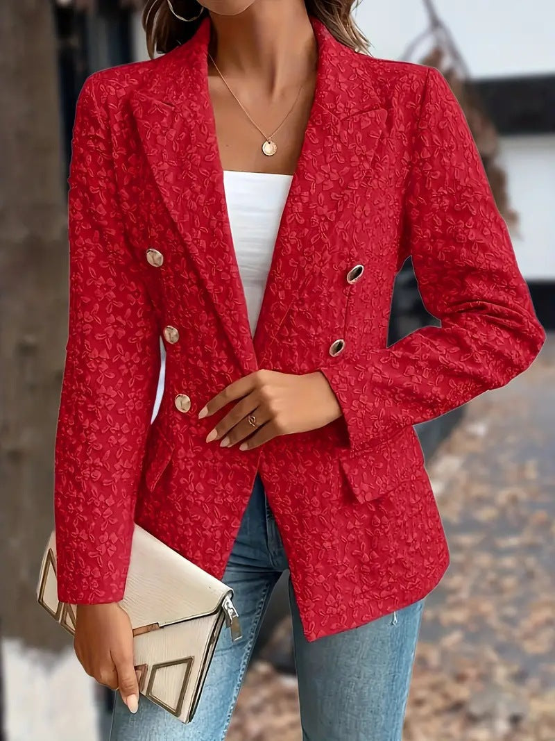 Dames Blazer Double Breasted Stijlvol Elegante Maatwerk Bitha