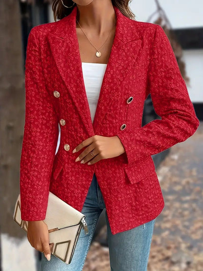 Dames Blazer Double Breasted Stijlvol Elegante Maatwerk Bitha