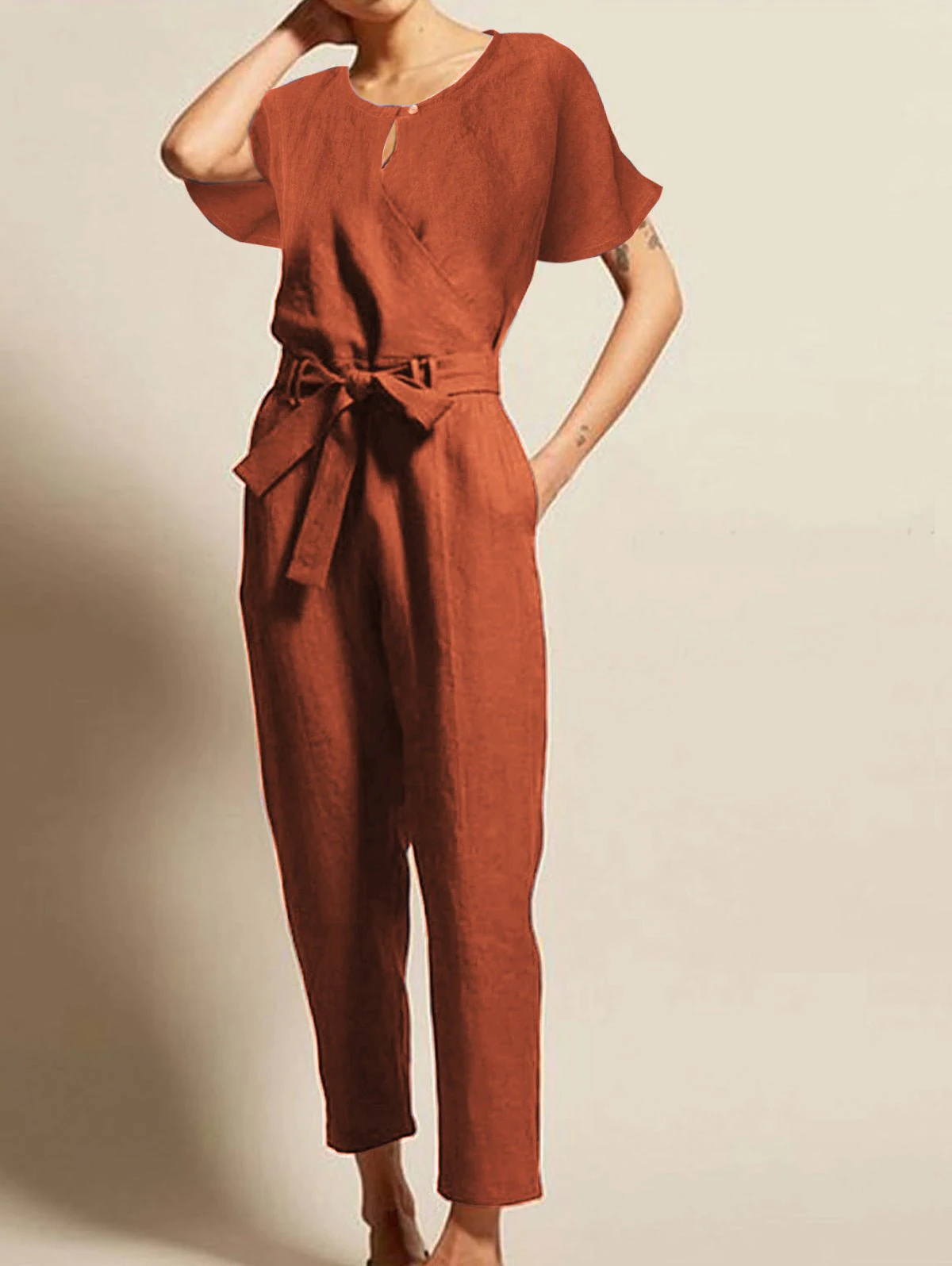 Jumpsuit Trendy Comfortabele Jurk Modieus Design - Mode Vibes