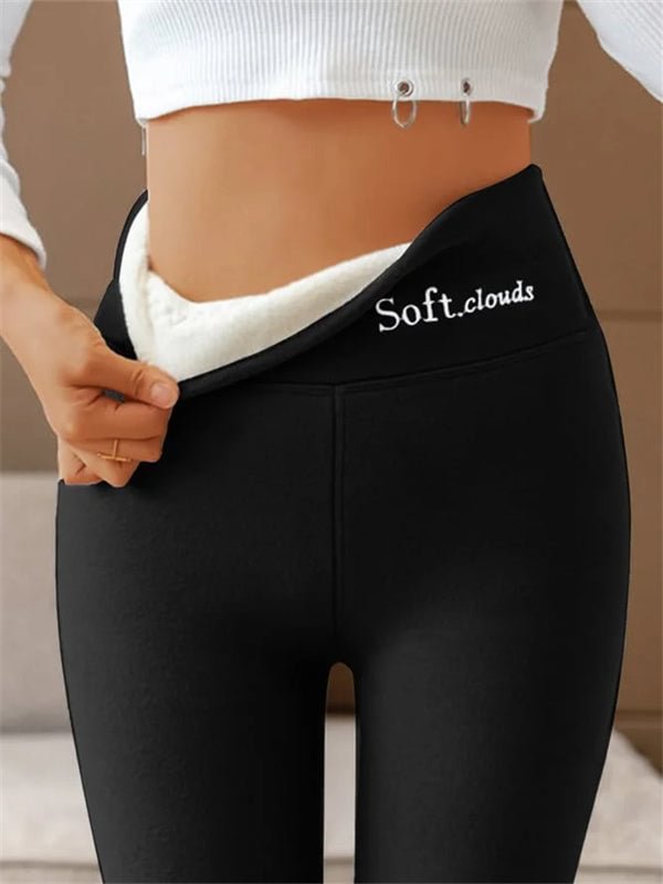 Dames High Waist Legging Fleece Voering Zacht en Comfortabel