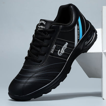 Leren Sneakers Heren Luxe Kwaliteit Zwarte Schoenen