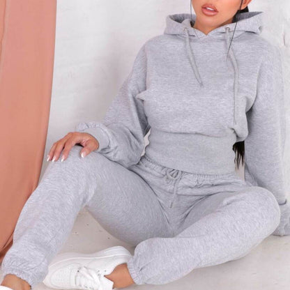Dames Jogging Set Sportief Met Capuchon Trui en Jogger