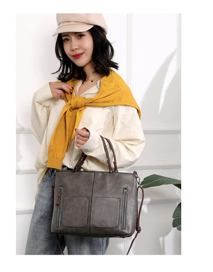 Dameshandtas van PU-leer Elegante Stijl Zwarte Kleur