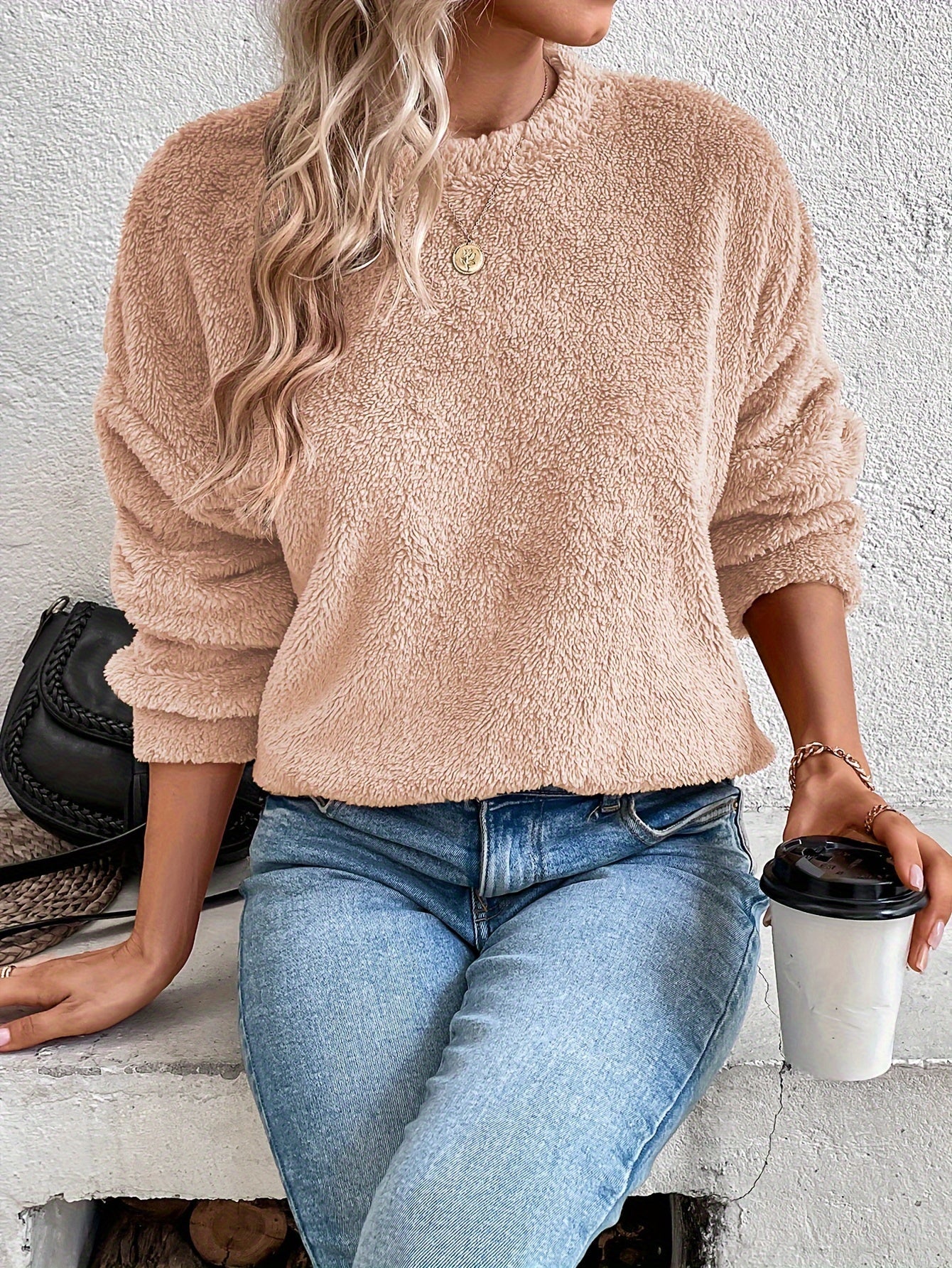 Zachte Teddy Trui Sweatshirt Comfortabel Warm - Mode Vibes