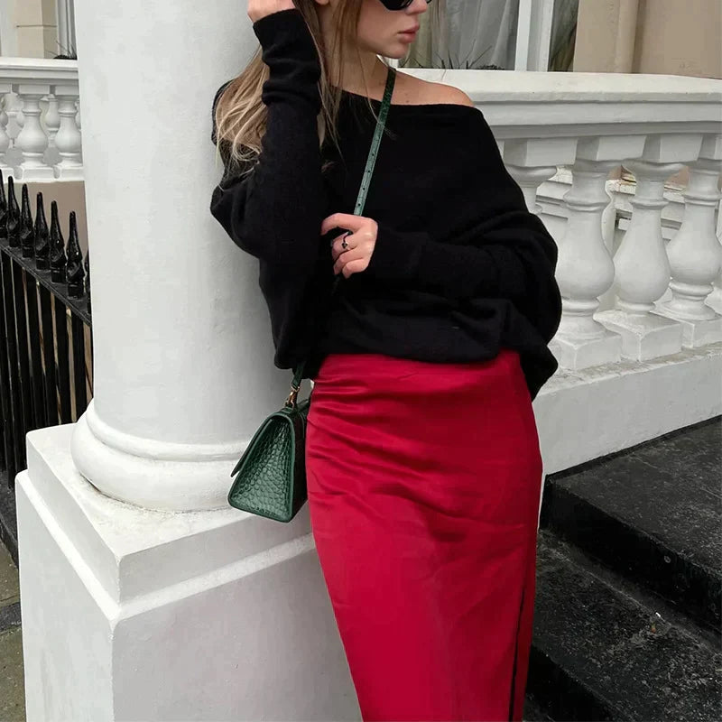 Damestrui Elegante Lange Mouw Wol