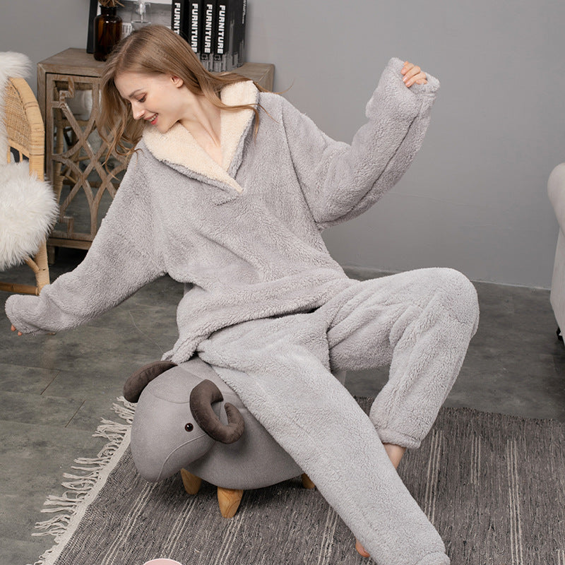 Dames Pyjama Set Fleece Warm en Zacht
