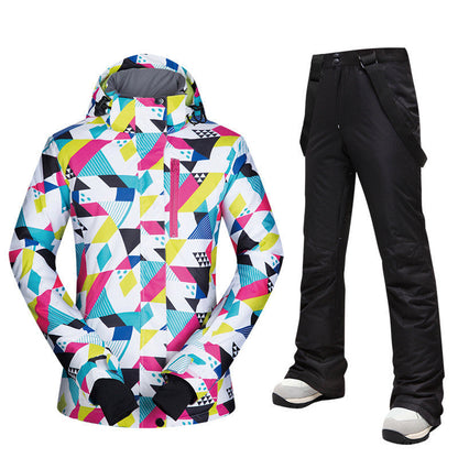 Dames Ski Pak Waterdicht Tweedelig Trendy Design
