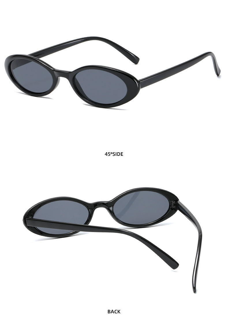 Dames Zonnebril Ovaal Retro Stijl met DruppelDetails