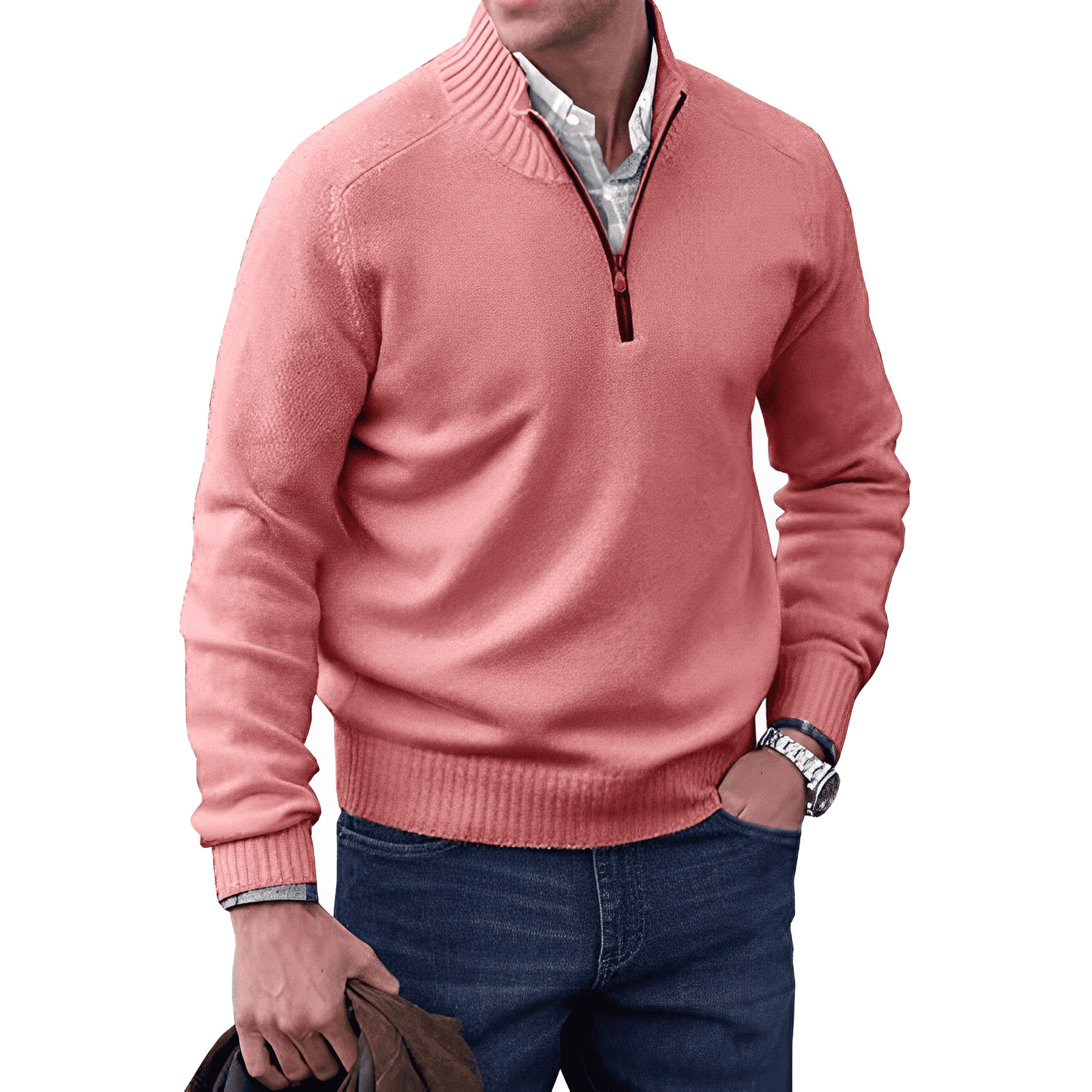Herentrui Luxe Kasjmier Rits Blazer