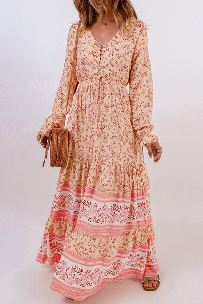Betoverende Maxi Jurk met Kleurige Strepen van La Bella Moda