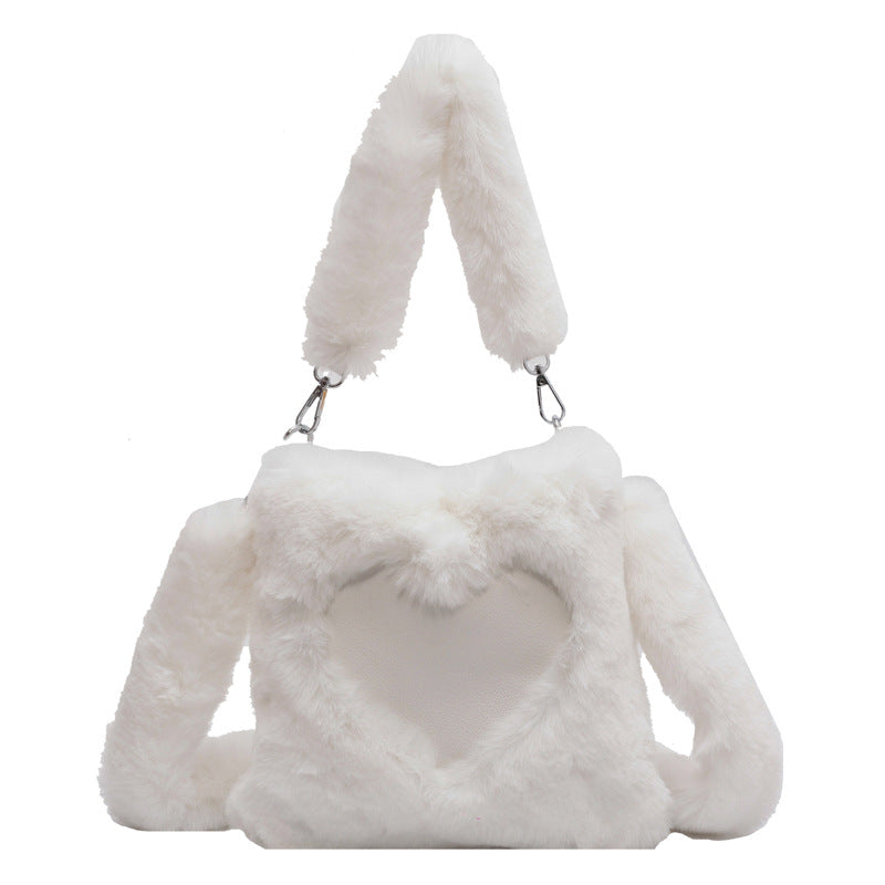 Dames Teddy Schoudertas Stijlvolle Harten Detail Luana