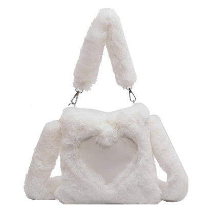 Dames Teddy Schoudertas Stijlvolle Harten Detail Luana