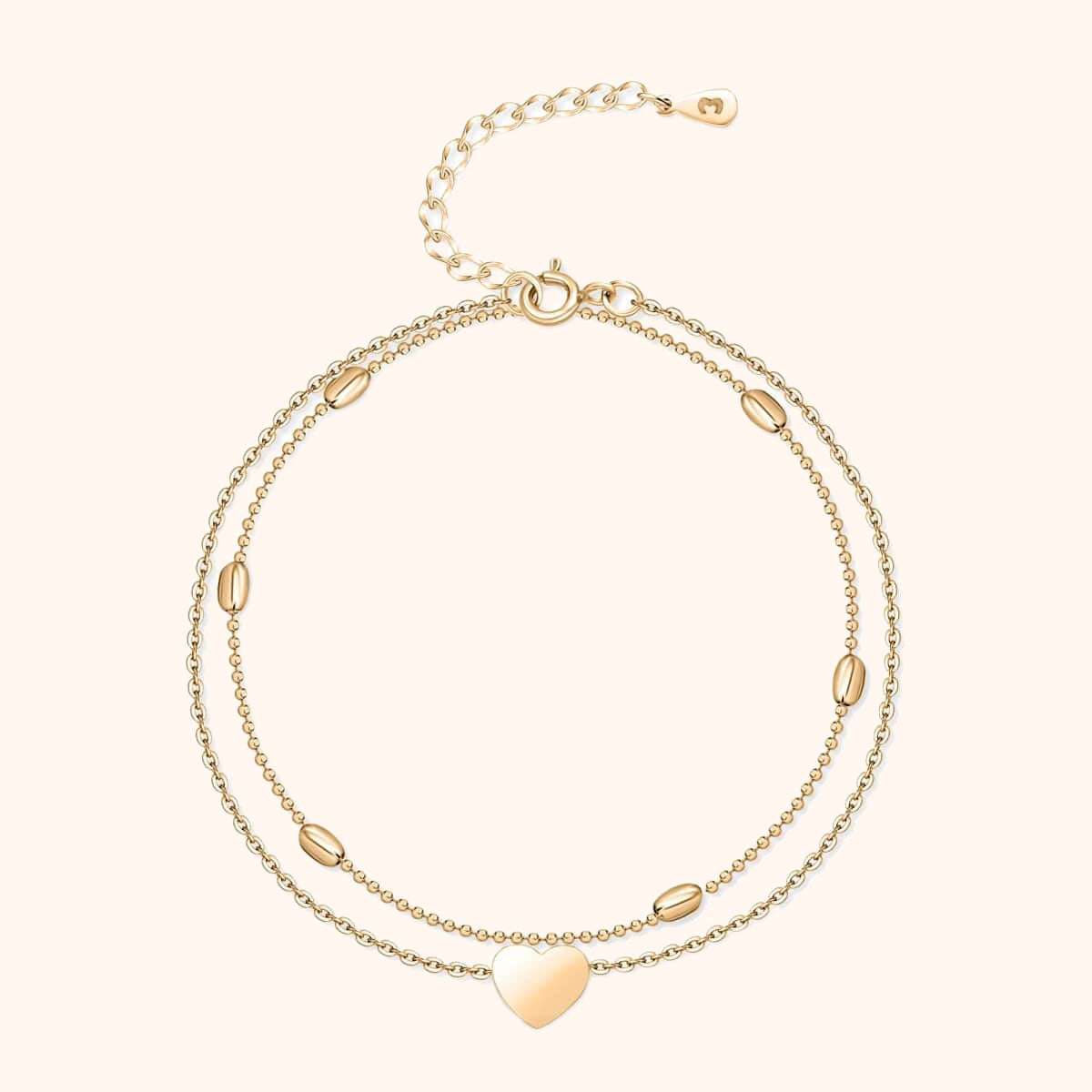 Hartjes Enkelband Zilver Stijlvol voor Vrouw