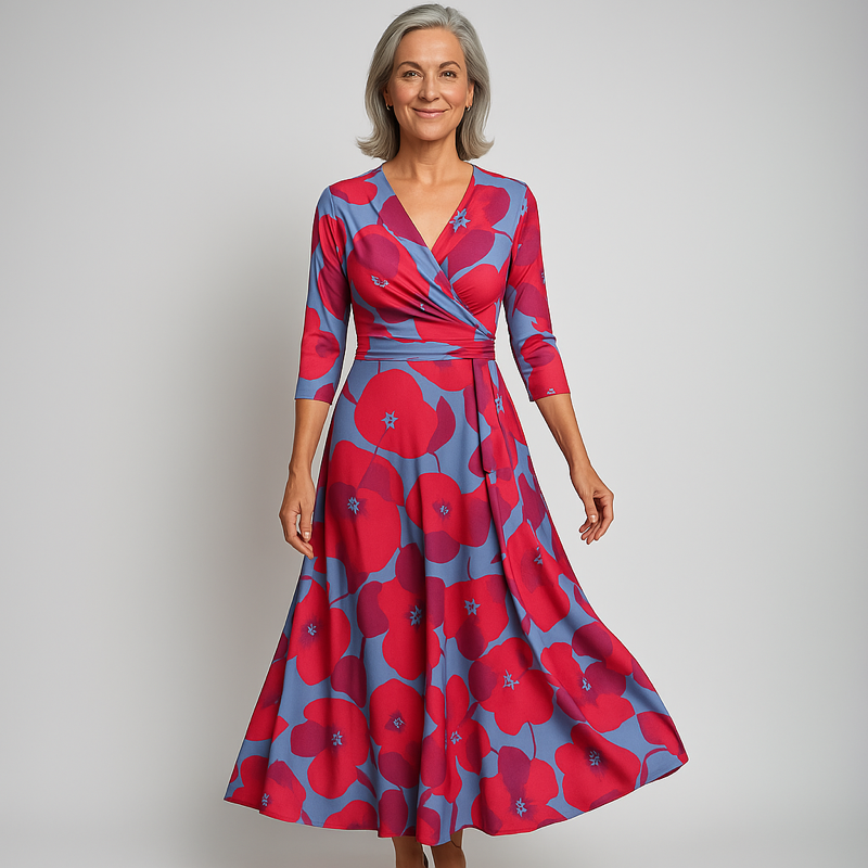 Dames Omslagjurk Bloemenprint Stijlvol - Mode Vibes
