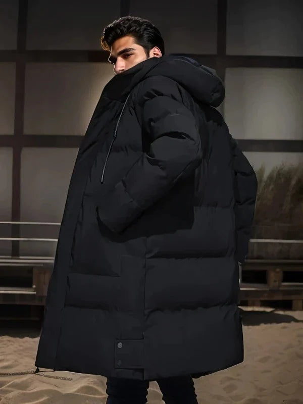 Lange Gewatteerde Jas Warm Milan Stijl - Mode Vibes