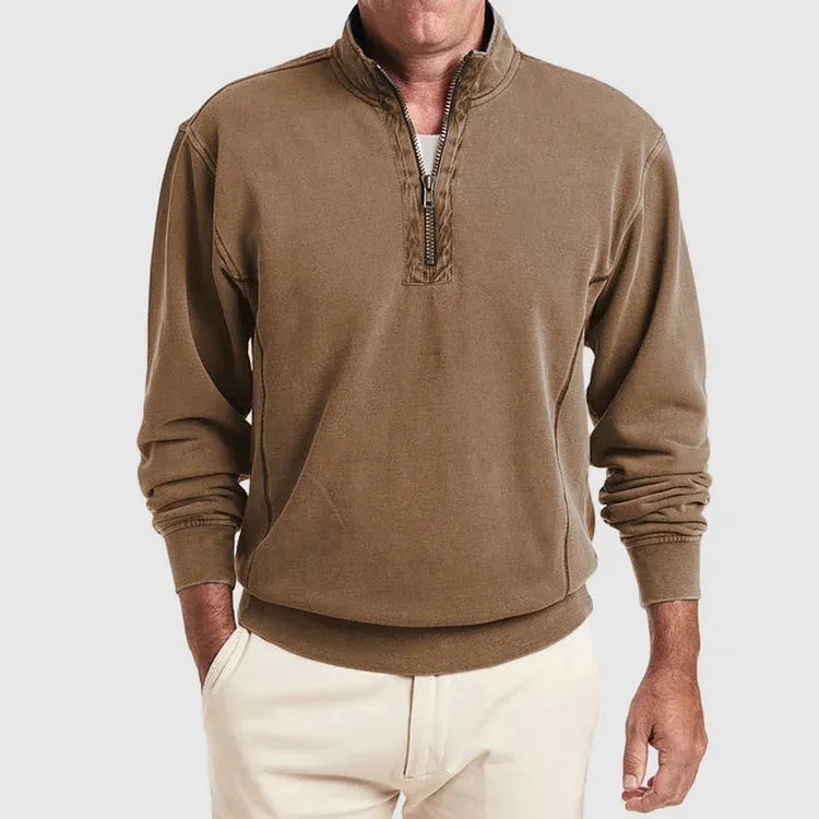 Poloshirt voor Heren met Kwartsluiting Kwaliteit Katoen