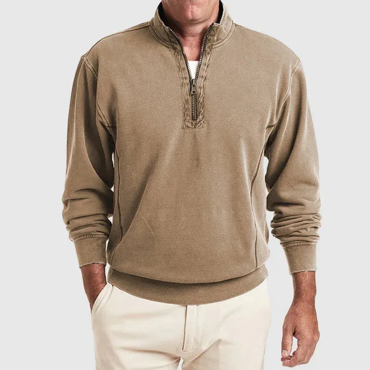 Poloshirt voor Heren met Kwartsluiting Kwaliteit Katoen