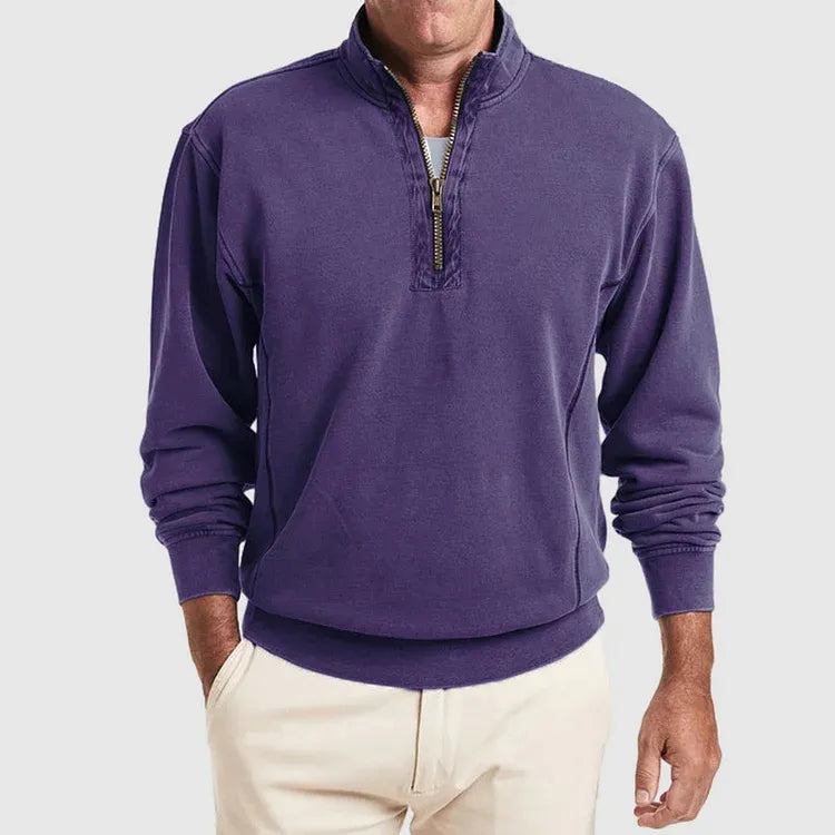 Poloshirt voor Heren met Kwartsluiting Kwaliteit Katoen