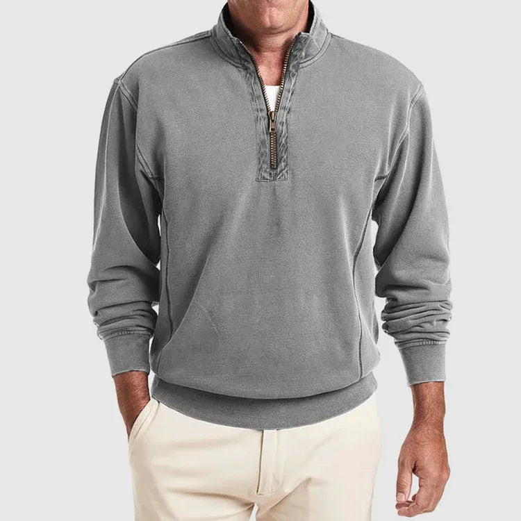 Poloshirt voor Heren met Kwartsluiting Kwaliteit Katoen