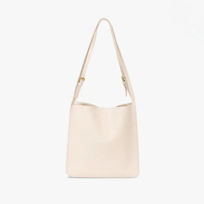 Leren Schoudertas Roos Boxy Model met Dunne Band