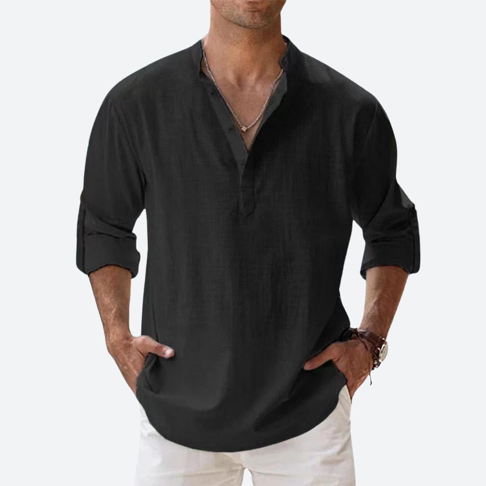 Linnen Overhemd Heren Lichtgewicht Zomerkleding