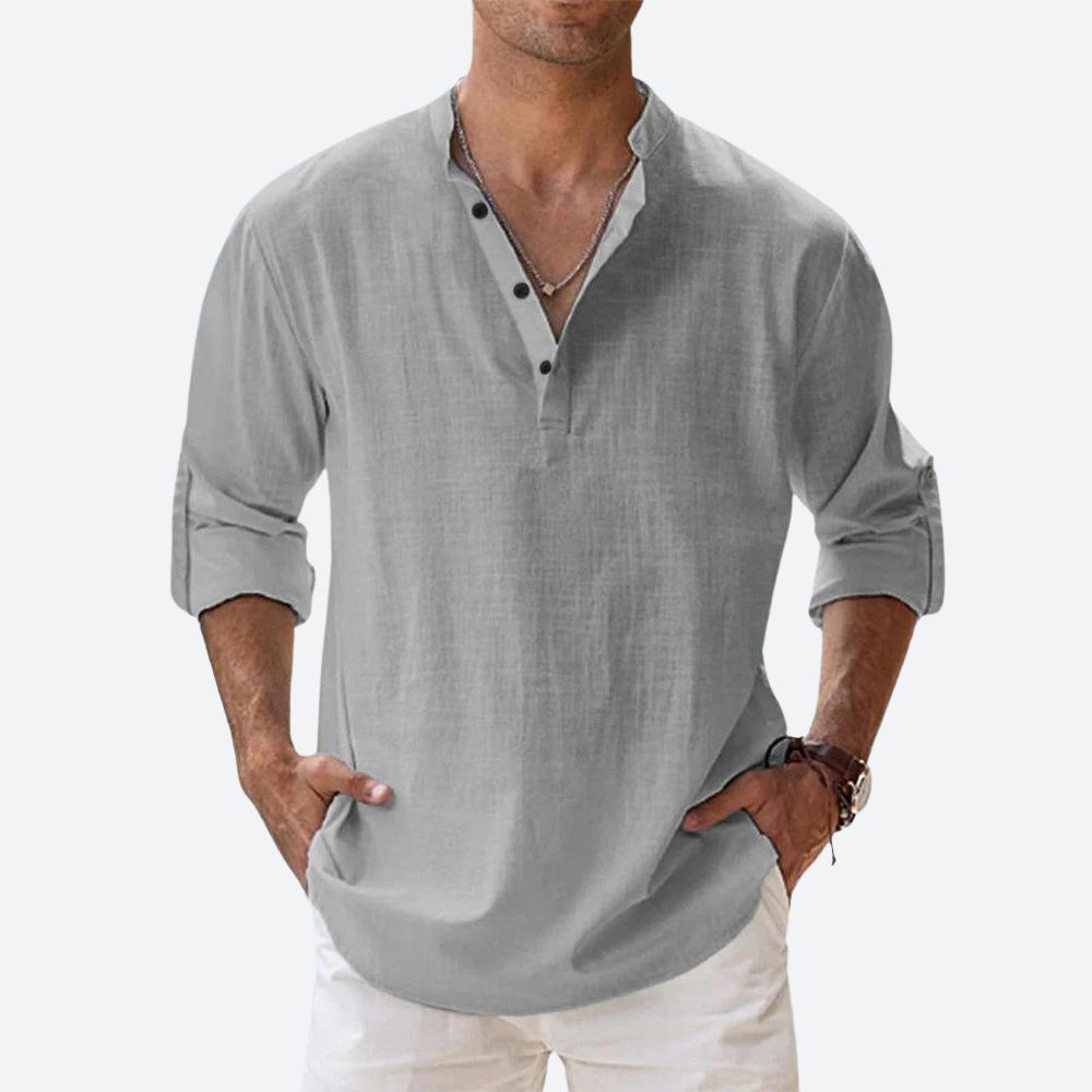 Linnen Overhemd Heren Lichtgewicht Zomerkleding