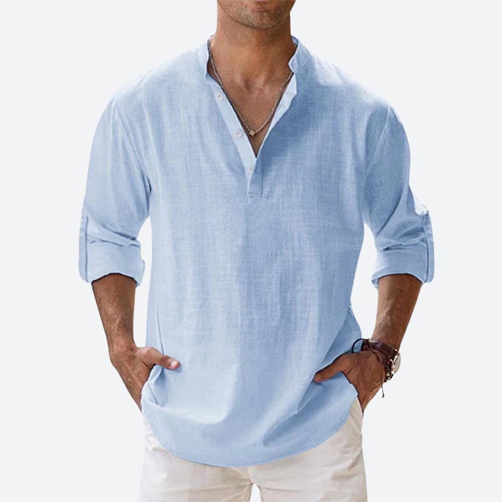 Linnen Overhemd Heren Lichtgewicht Zomerkleding