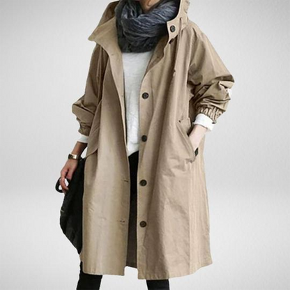 Dames Regenjas Lange Waterdichte Trendy