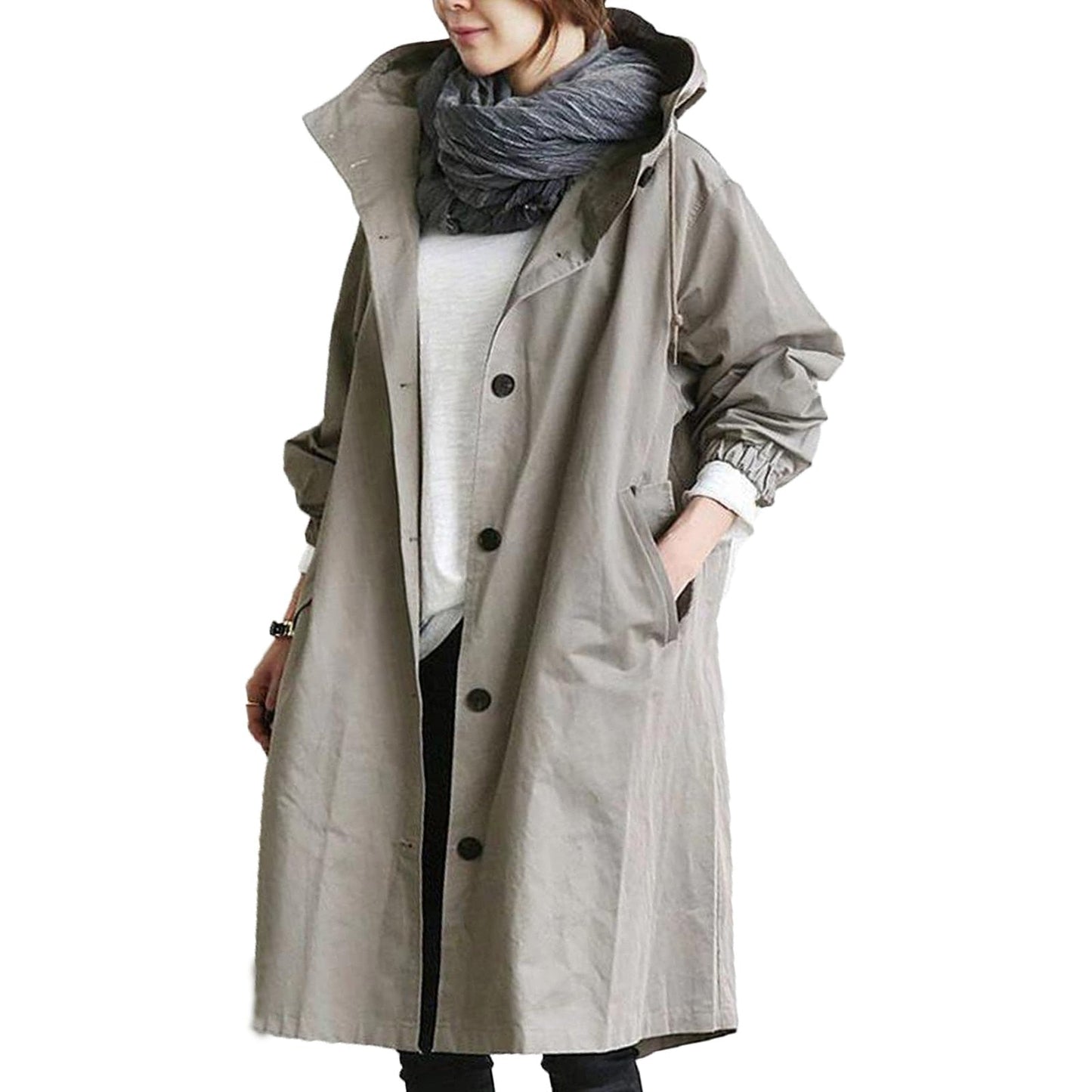 Dames Regenjas Lange Waterdichte Trendy
