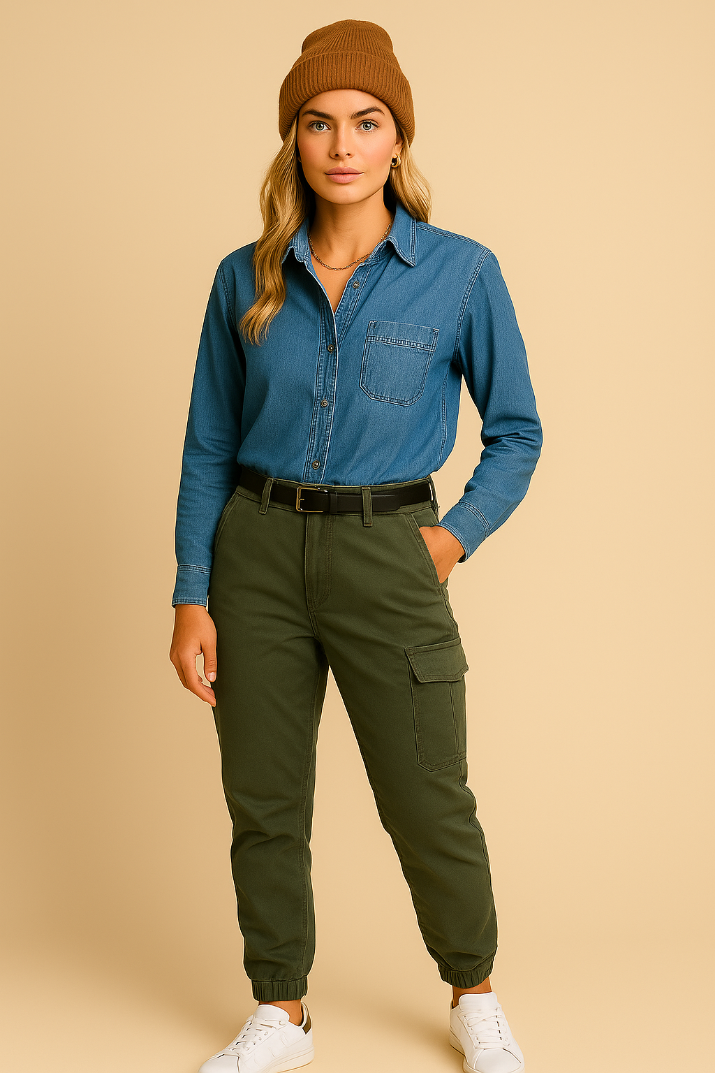 Dames Cargo Broek Slim Fit Met Veel Zakken - Mode Vibes