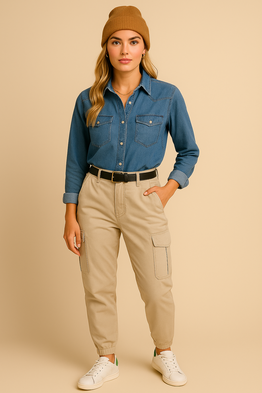 Dames Cargo Broek Slim Fit Met Veel Zakken