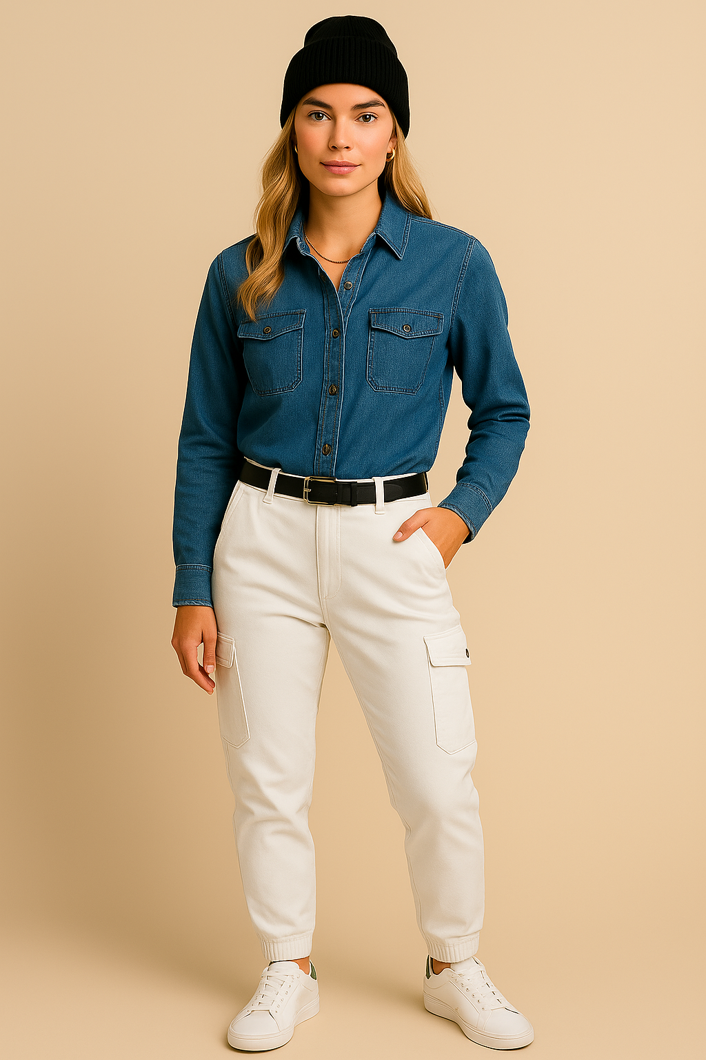 Dames Cargo Broek Slim Fit Met Veel Zakken