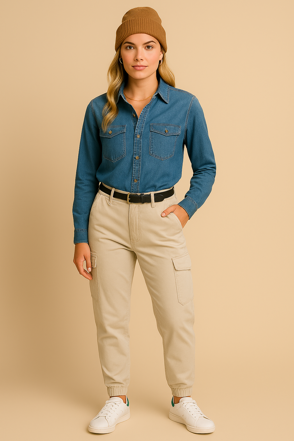 Dames Cargo Broek Slim Fit Met Veel Zakken