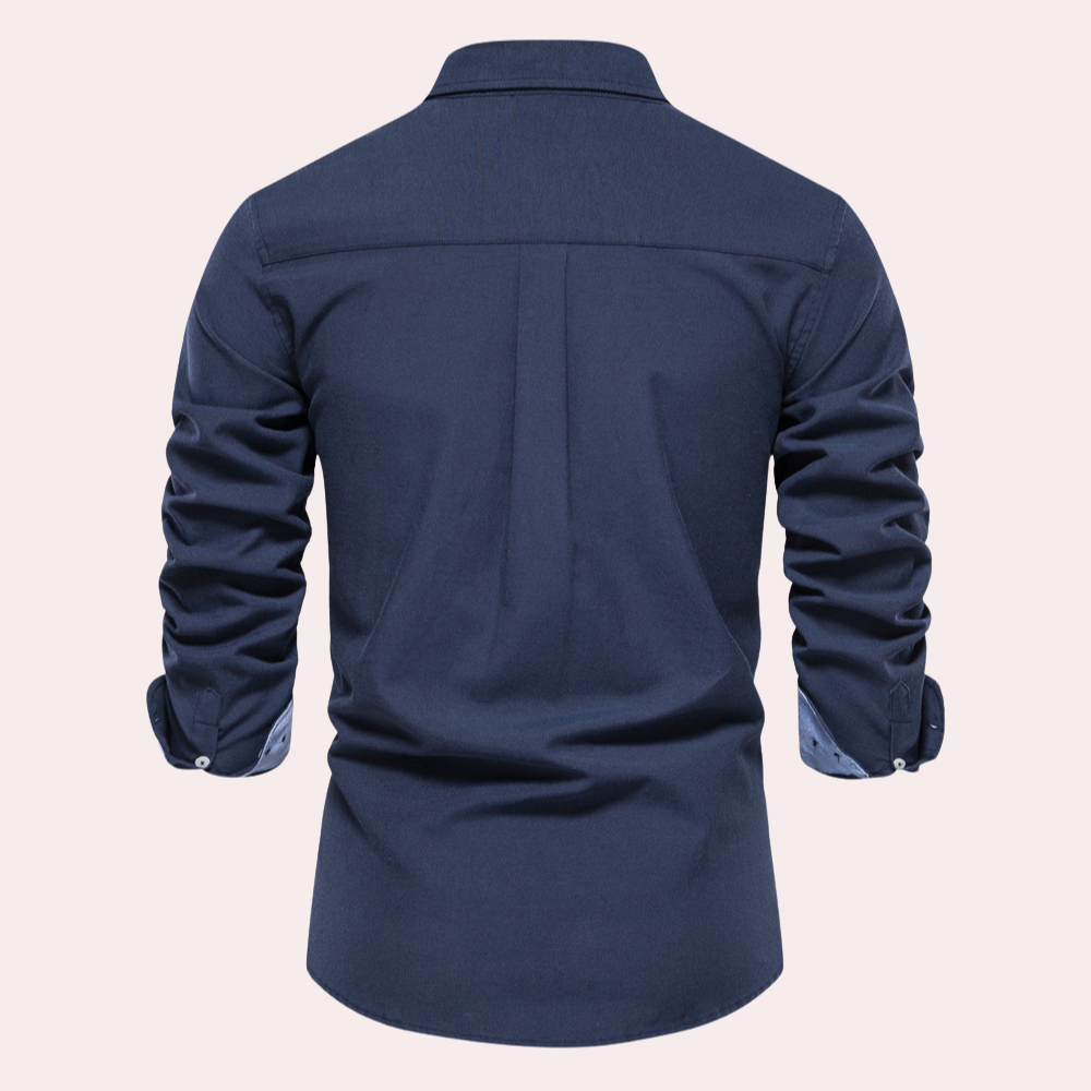 Heren Overhemd Lange Mouw Casual Remy Stijl