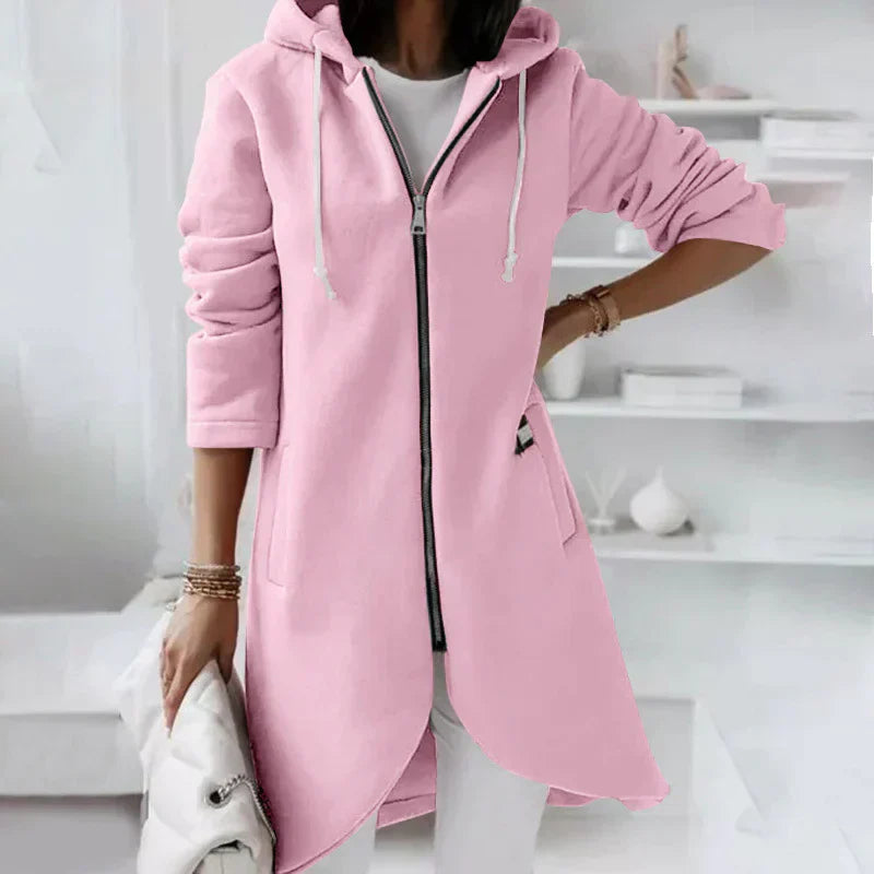 Lange Rits Hoodie Met Kap voor Dames en Heren - Mode Vibes