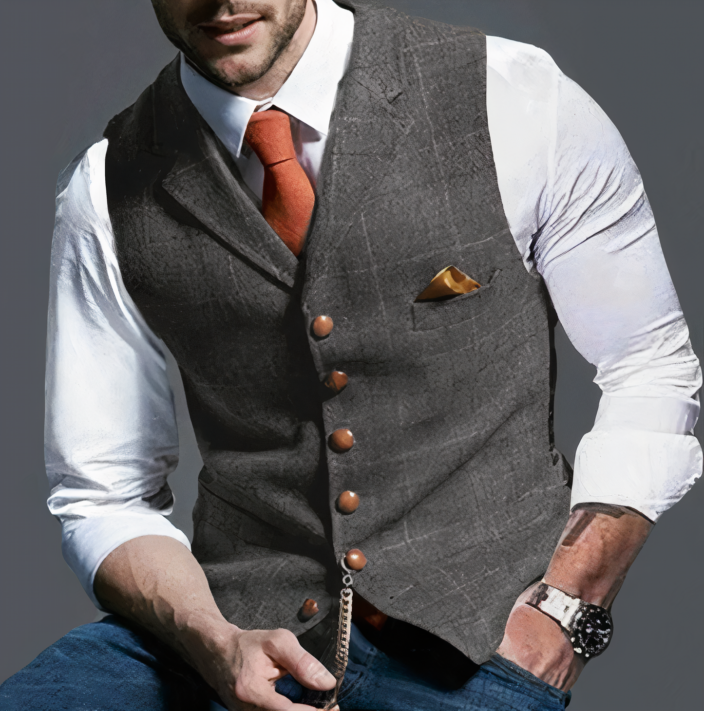 Herengilet Geruit Luxe Designerstijl