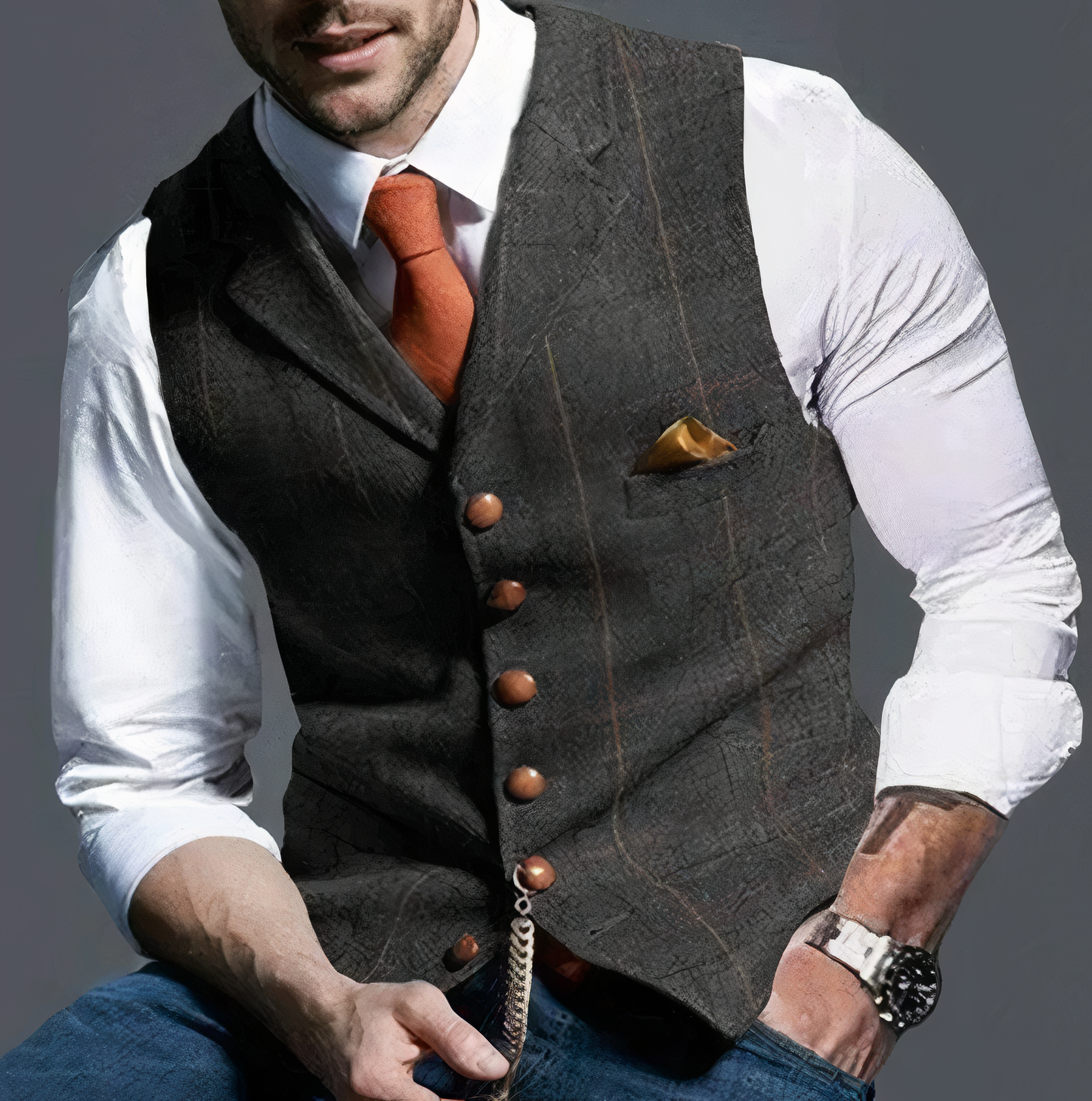 Herengilet Geruit Luxe Designerstijl