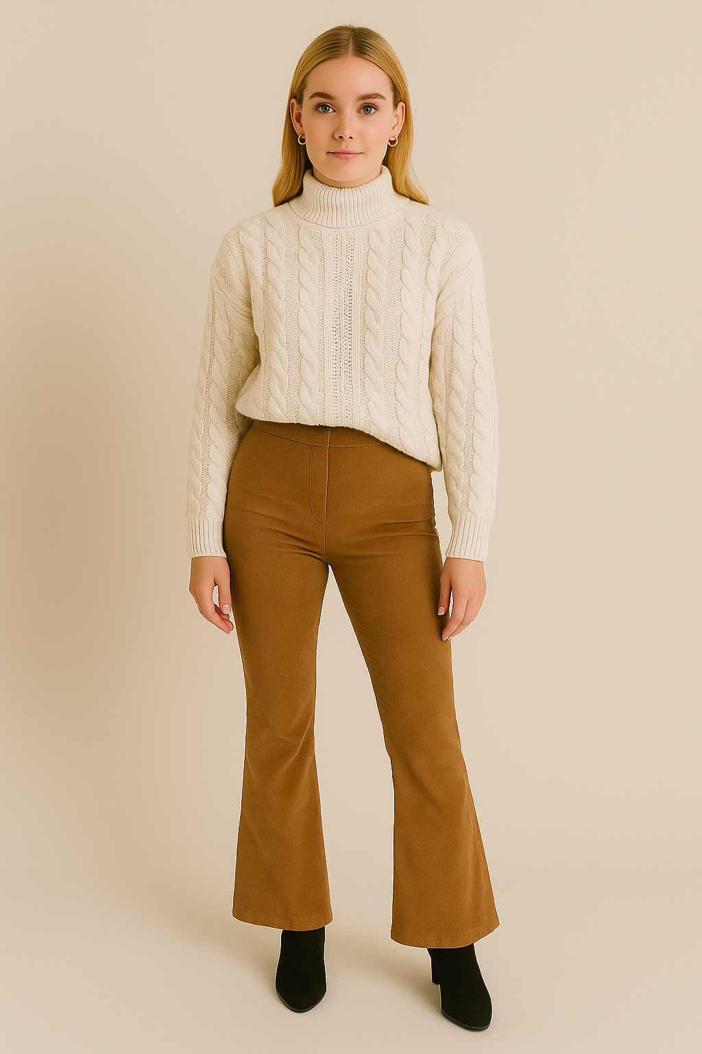 Dames Suède Broek Uitlopende Pijpen Zwart Comfortabel - Mode Vibes