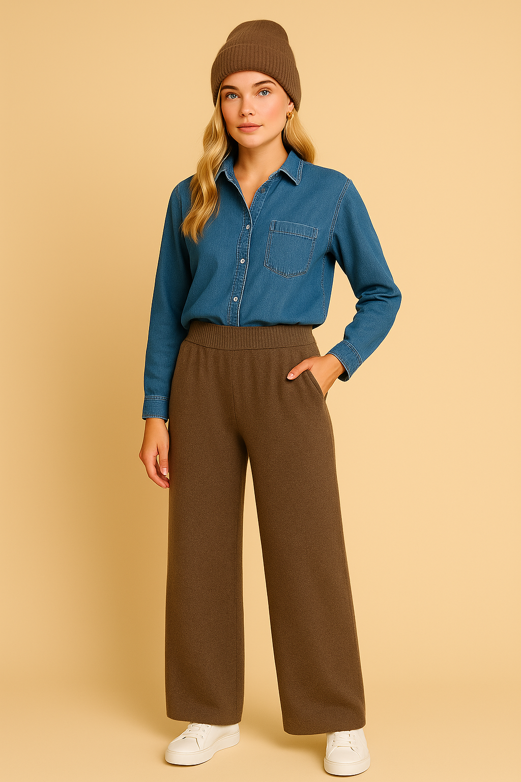 Dames Wijde Broek Comfortabele Zomerkleding April - Mode Vibes