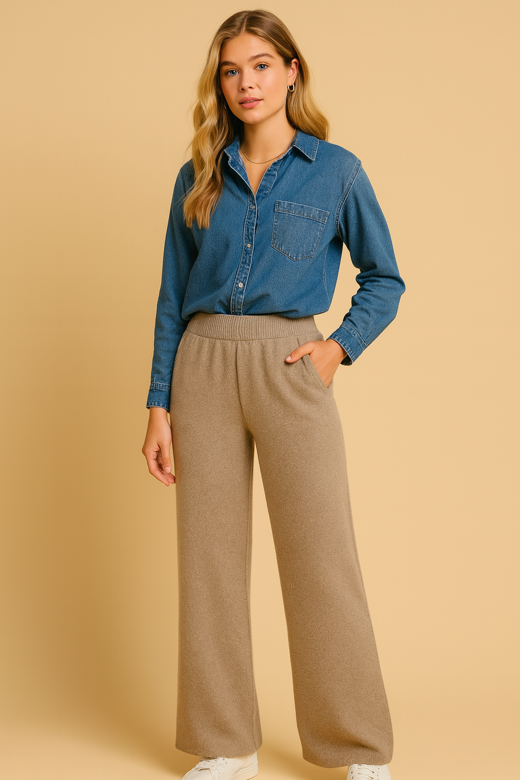 Dames Wijde Broek Comfortabele Zomerkleding April
