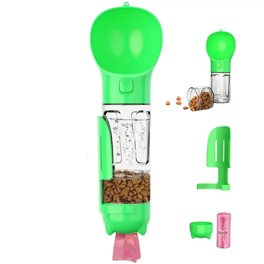 Draagbare Waterfles voor Huisdieren 3-in-1