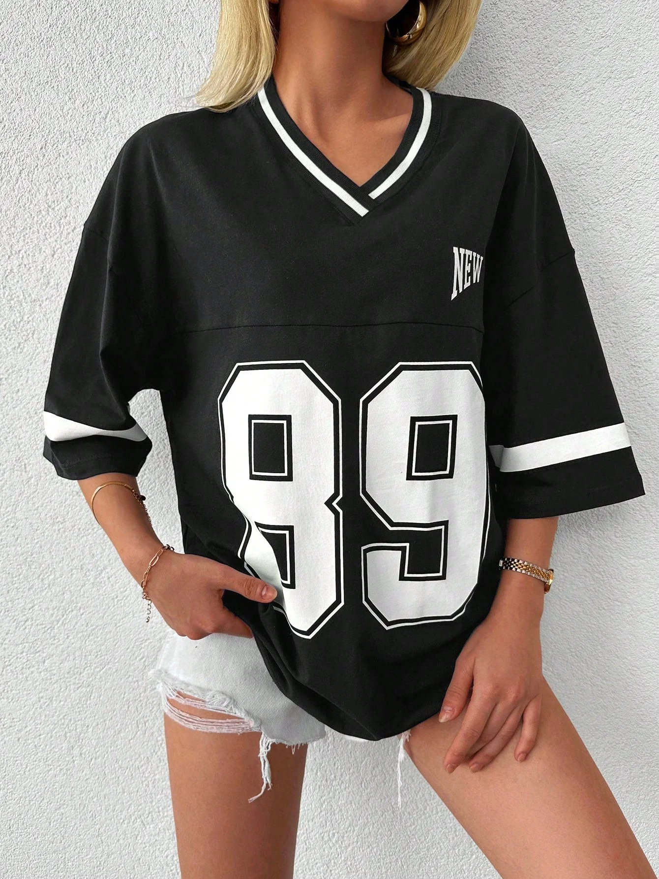 Naylinn | Oversized T-shirt met New York Motief