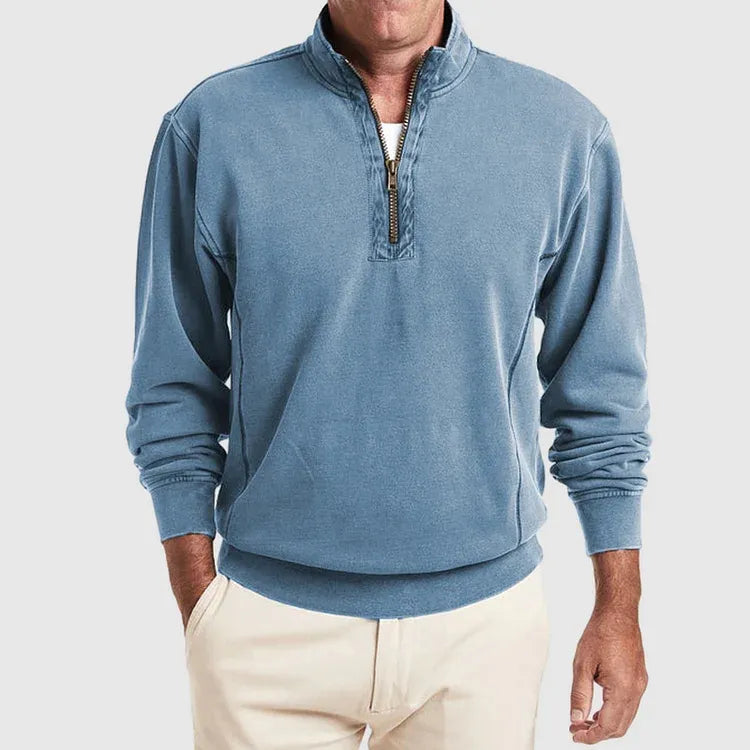 Poloshirt voor Heren met Kwartsluiting Kwaliteit Katoen - Mode Vibes