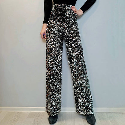 Glitter Broek Glimmend Feestkleding voor Vrouw