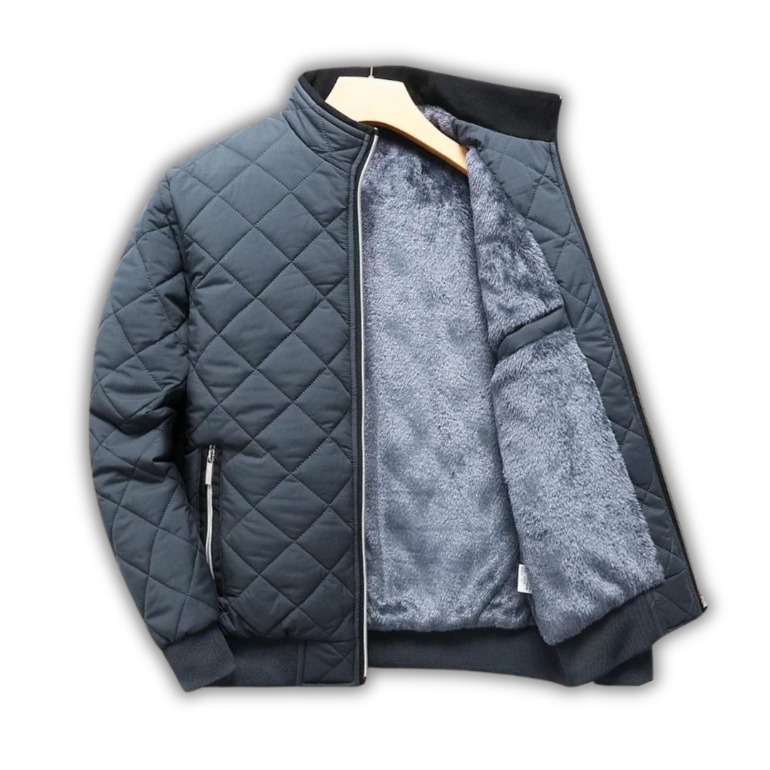Heren Gewatteerde Jas met Fleece Voering - Warm en Comfortabel